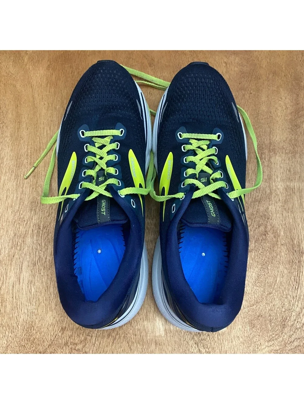 Brooks Ghost 15 Shoes Mens Sz 8.5 Peacoat Nightlife Blue 1103931D429 *No Insoles
